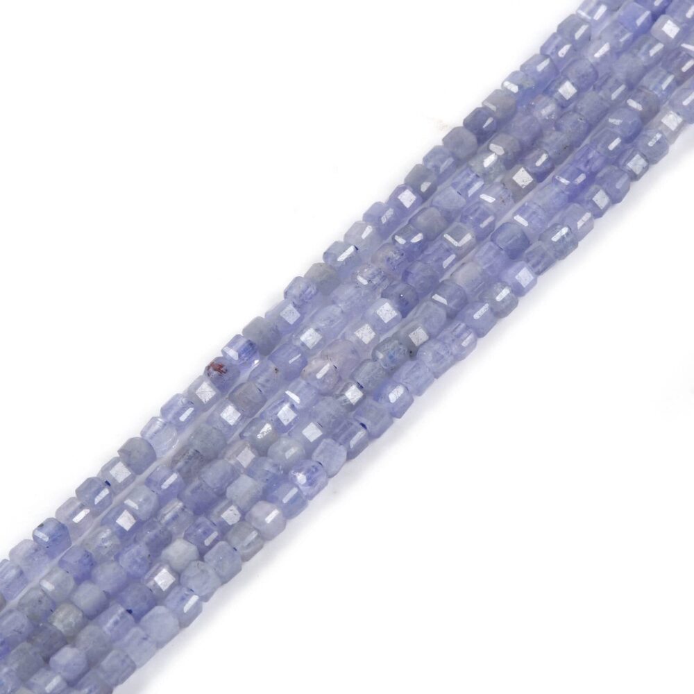 8073 2mm Faceted Tanzanite Cube Square Loose Healing Beads DIY Jewelry